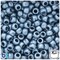BeadTin Dark Steel Blue Pearl 9mm Barrel Plastic Pony Beads (500pcs)